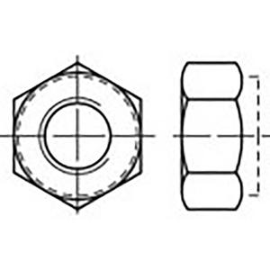 TOOLCRAFT TO-6864480 Zeskantmoeren M30 DIN 982 Staal Verzinkt 25 stuk(s)