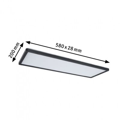 Paulmann Atria Shine 71003 LED-plafondlamp 22 W Warmwit Zwart