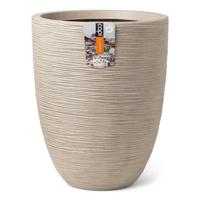 Capi Capi Plantenbak Waste Rib elegant laag 46x58 cm terrazzo beige