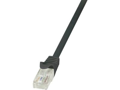 LogiLink CP1063U RJ45 Netwerkkabel, patchkabel CAT 5e U/UTP 3.00 m Zwart Snagless 1 stuk(s)