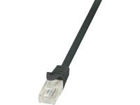 LogiLink CP1063U RJ45 Netwerkkabel, patchkabel CAT 5e U/UTP 3.00 m Zwart Snagless 1 stuk(s)