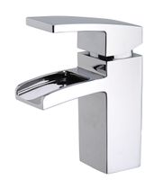 Mueller Cube waterval kraan+klikwaste PVD-coating chroom