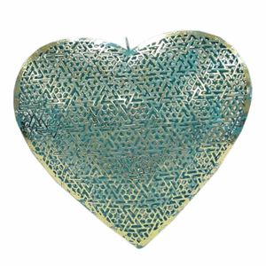 Metalen Decoratiehart (Turquoise)