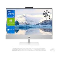 HP Pavilion 27 All-in-One computer, 27 inch FHD touchscreen, 13e generatie Intel Core i7-13700T processor, GeForce RTX 3050, 16GB RAM, 1TB SSD, KB en draadloze muis, RJ-45, HDMI, wifi