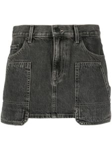 Helmut Lang minijupe en jean - Gris