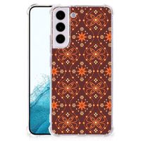 Samsung Galaxy S22 Doorzichtige Silicone Hoesje Batik Brown