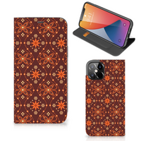 iPhone 12 Pro Max Hoesje met Magneet Batik Brown - thumbnail