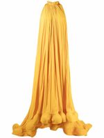 Lanvin robe longue à ourlet volanté - Jaune