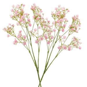 7x stuks kunstbloemen Gipskruid/Gypsophila takken lichtroze 68 cm