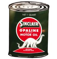 Sinclair Opaline Motor Oil Can Emaille Logobord - thumbnail