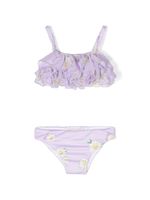 Monnalisa bikini volanté à imprimé graphique - Violet