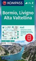 Wandelkaart 96 Bormio - Livigno - Alta Valtellina | Kompass - thumbnail