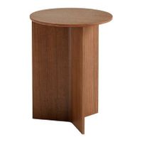 HAY Slit Table Wood Round Bijzettafel -  Ø 35 cm - Walnut