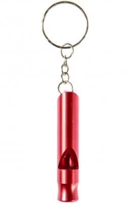 LG Imports sleutelhanger met fluitje aluminium 6 cm rood LG Imports sleutelhanger met fluitje aluminium 6 cm rood
