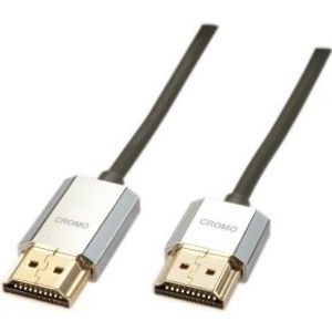 Lindy HDMI A - HDMI A 3 m HDMI kabel HDMI Type A (Standaard) Zwart, Goud, Zilver