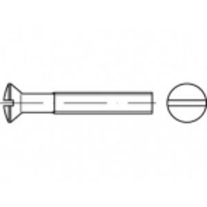 TOOLCRAFT TO-5452854 Bolverzonken schroeven M4 30 mm Sleuf Messing Galvanisch vernikkeld 200 stuk(s)