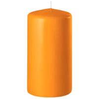 1x Oranje woondecoratie kaarsen 6 x 8 cm 27 branduren