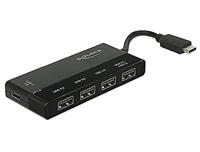 Delock USB 3.1 Gen 1 externe USB Type-CTM > 4x USB Type-A en 1x USB Type-CTM PD