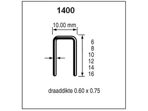 Dutack Niet serie 1400 Cnk 16mm doos 10 duizend - 5042012