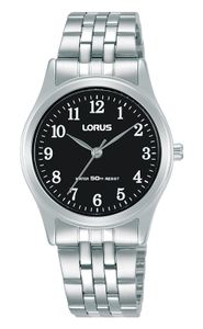 Lorus RRX37HX9 Horloge staal zilverkleurig-zwart 30 mm