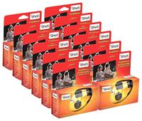 TopShot 400 wegwerpcamera met ingebouwde flitser (pakket met 12 camera's, 27 foto's)