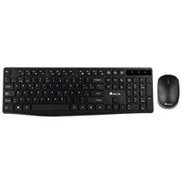 NGS Allure Kit Spanish language (QWERTY) - 2.4GHz Wireless Keyboard and Mouse Combo with low profile keys and 12 multimedia keys. Plug&Play. Compatible with Mac/Windows/Linux/Android/Tablet/TV