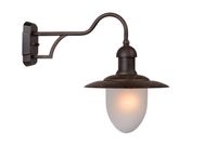 Lucide ARUBA - Wandlamp Buiten - 1xE27 - IP44 - Roest bruin