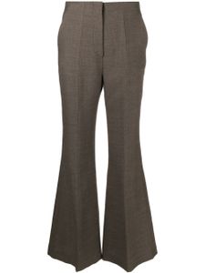 Nanushka pantalon évasé à taille haute - Marron