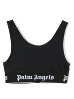 Palm Angels Kids haut crop à bande logo - Noir - thumbnail