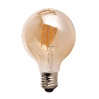 LED lamp filament globe medium 4W golden