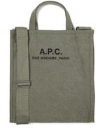 A.P.C. sac cabas à logo imprimé - Vert