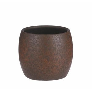 Mica Decorations Bloempot/plantenpot - roest/terracotta bruin - voor kamerplant - H14 x D16 cm