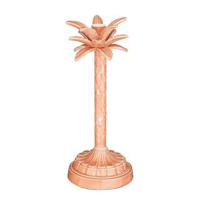 Mica Decorations Kandelaar Palmboom - H30 x Ø13 cm - Roze