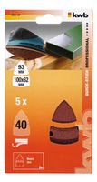 kwb 496104 Deltaschuurpapier Korrelgrootte 40 (l x b) 62, 93 mm, mm x 100 mm 5 stuk(s) - thumbnail