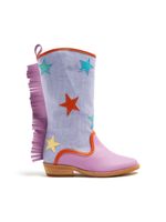 Stella McCartney Kids bottines frangées à patch étoile - Violet - thumbnail