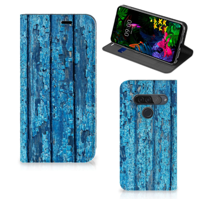 LG G8s Thinq Book Wallet Case Wood Blue LG G8s Thinq Book Wallet Case Wood Blue