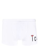 DSQUARED2 boxer en coton stretch à logo imprimé - Blanc