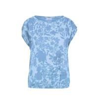 s.Oliver T-shirt met all over print blauw