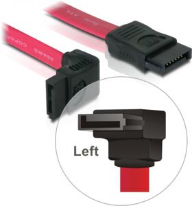 DeLOCK SATA Cable - 0.22m SATA-kabel 0,22 m Rood