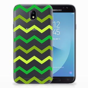 Samsung Galaxy J7 2017 | J7 Pro TPU bumper Zigzag Groen