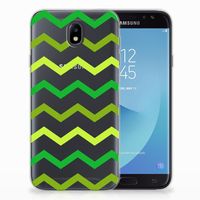 Samsung Galaxy J7 2017 | J7 Pro TPU bumper Zigzag Groen - thumbnail