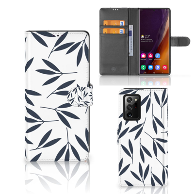 Samsung Galaxy Note20 Ultra Hoesje Leaves Blue Samsung Galaxy Note20 Ultra Hoesje Leaves Blue