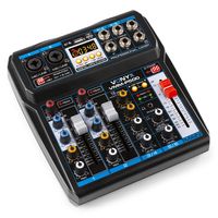 Vonyx VMM-P500 4-kanaals mixer met USB, BT & MP3-speler - thumbnail