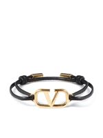 Valentino Garavani bracelet en corde à détail VLOGO - Noir