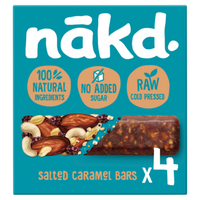 Nakd. Raw Fruitreep met noten Salted Caramel 4 x 35g bij Jumbo