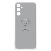 Samsung Galaxy M14 Telefoonhoesje met Naam Grijs Baby Olifant - thumbnail