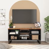 Tv-meubel 100x33x46 cm massief hout gerecycled en bewerkt hout