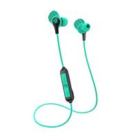 JLab JBuds Pro Bluetooth Wireless Earbuds, in-ear hoofdtelefoon met 10 mm titanium drivers en geluidsisolatie, incl. Gel-oordopjes en Cush-Fin-oordopjes voor optimale pasvorm (Blauwgroen)
