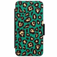 iPhone 5/5S/SE flipcase - Luipaard groen