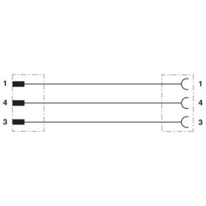 Phoenix Contact 1417701 Sensor/actuator aansluitkabel Aantal polen: 3 3.00 m 1 stuk(s)